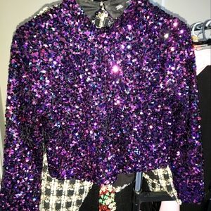 Sequin crop top
